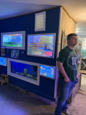 Brayden touring one of the many museums in Bar Harbor