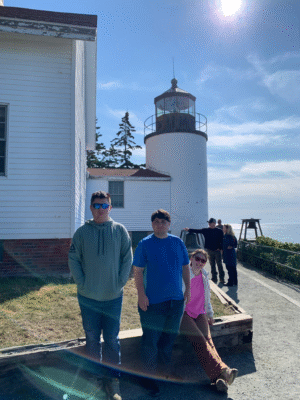 Brayden at Bass Harbor Head Lighthouse