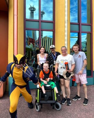 Chance and family with Wolverine