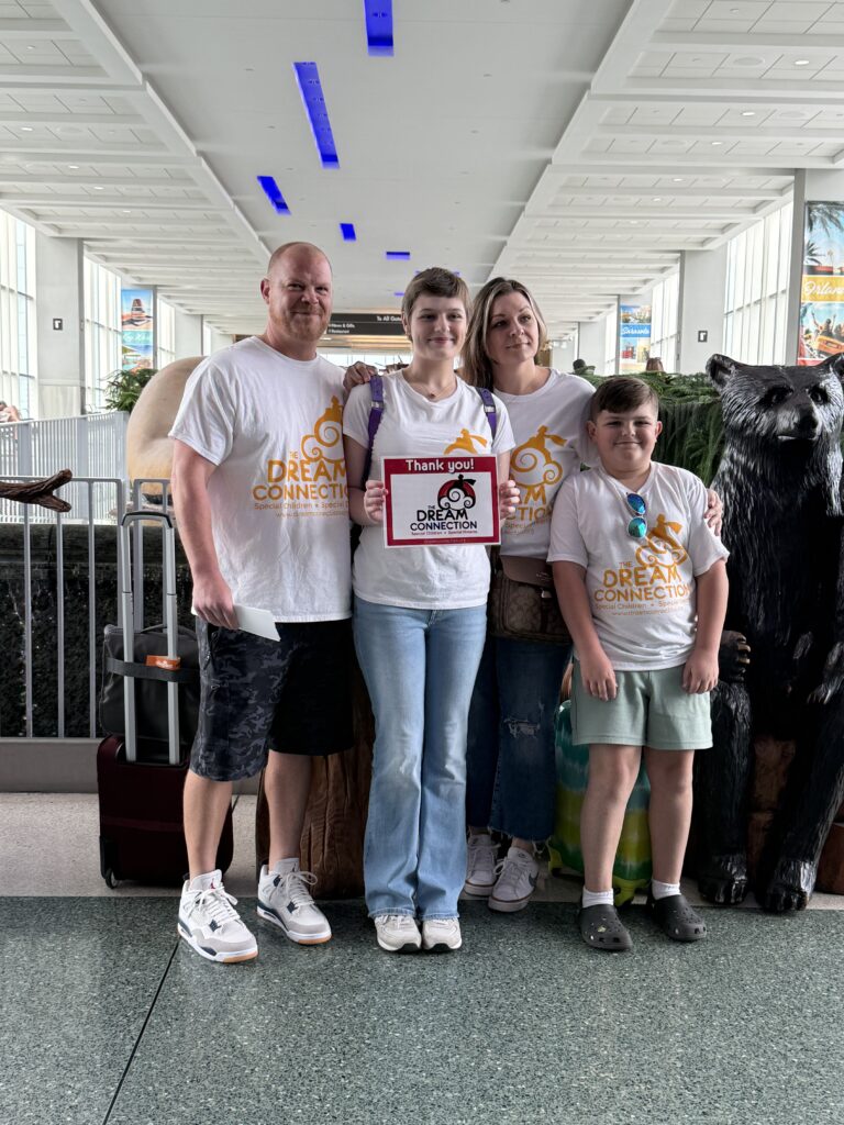 Callyn & Family getting ready to leave for her dream trip