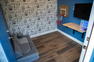 The inside of Owen's clubhouse