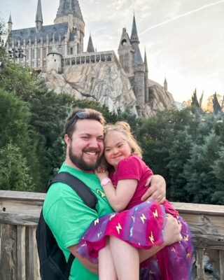 Molly and Dad at Universal Studios