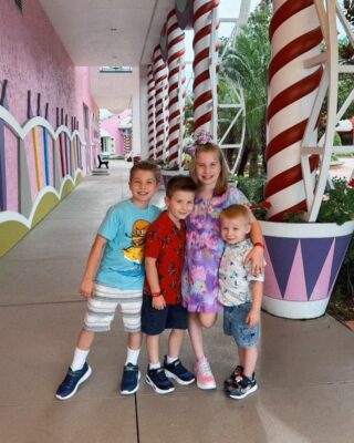 Max and siblings at Disney World