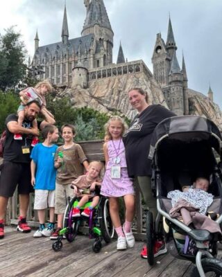 Lakelynn and family at Disney World